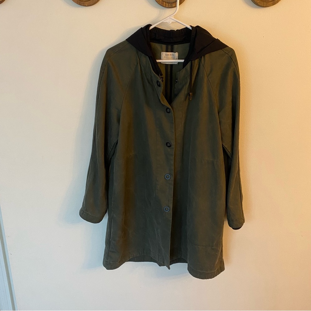 Olive Green Hooded Women's Jacket